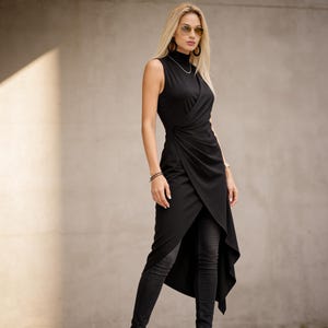 Black Turtleneck Dress High Cut - Etsy Black Turtleneck Dress High Cut - Etsy