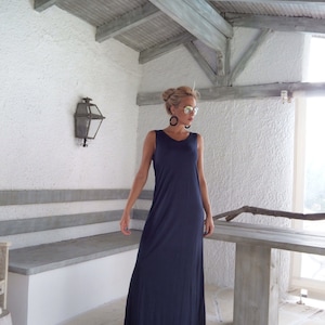 Summer Maxi Dress / Navy Blue Dress / Women Maxi Dress / Kaftan / Plus Size Dress / Plus Size Maxi Dress / Summer Dress / Caftan / #35023
