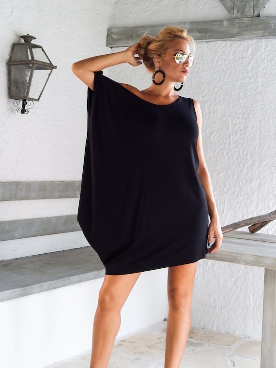 strapless open back dress Tunic Dress Stretch Twill Dress Stewart with Black Velvet Trim L / Red main image 1