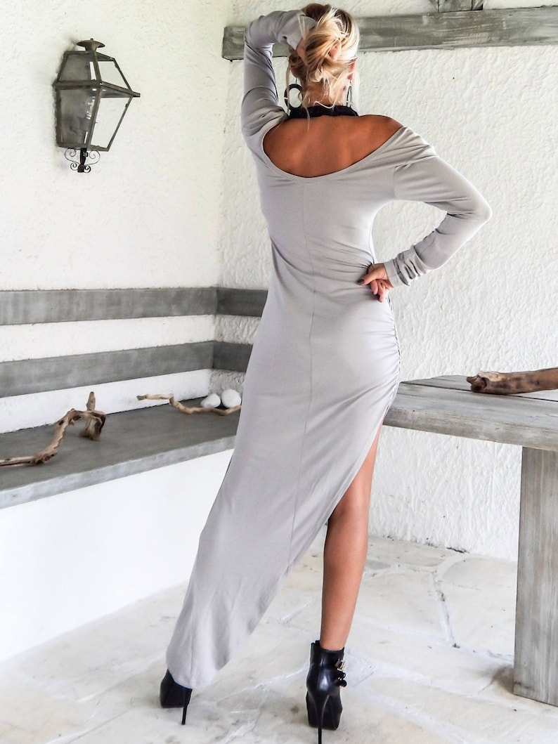 open leg gown