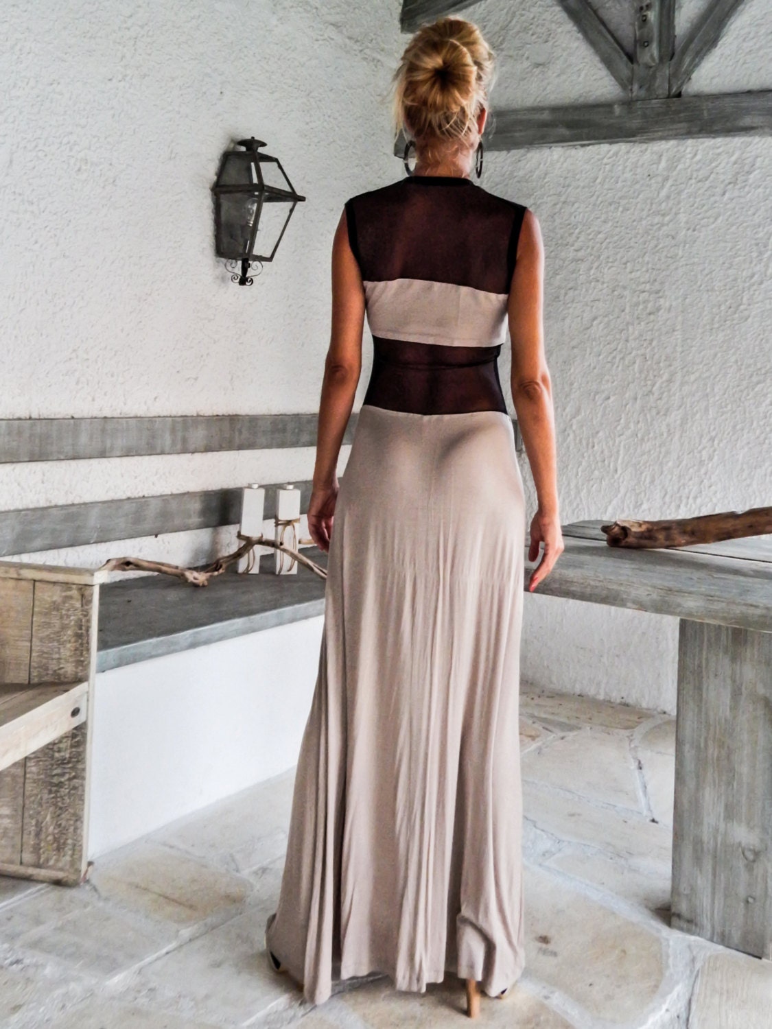 (千♡)ANDMARYAnnribbonpleats dressBeige BAOBAB | Brigitte Dress | Women's Beige Maxi dresses | Seezona
