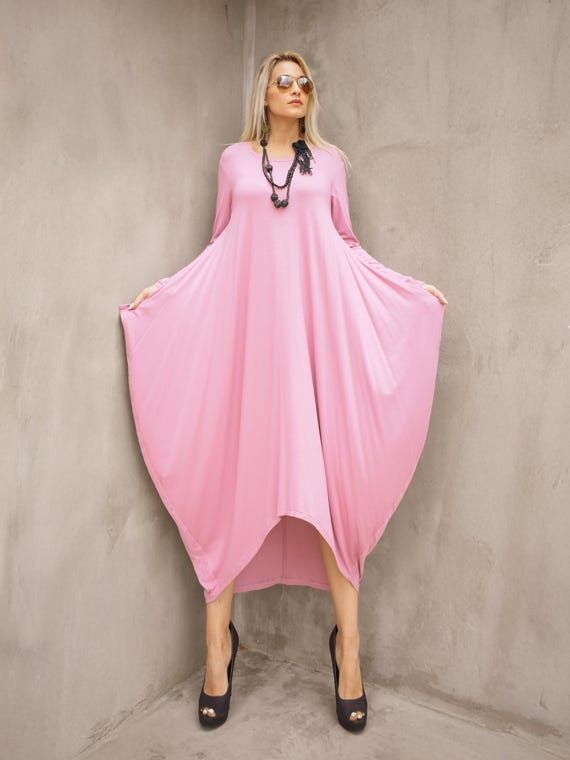 chinese dress ladies Opal Pink Long Sleeve Maxi Dress - US 4