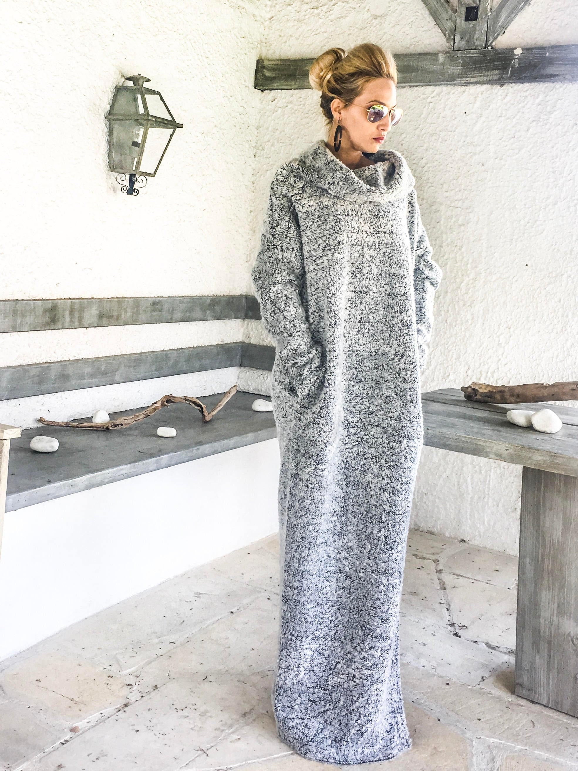 NEW Winter Wool Dress Winter Maxi Dress Long Winter Dress Maxi Dress With Pockets Plus Size Dress Turtleneck Dress 35252 Etsy
