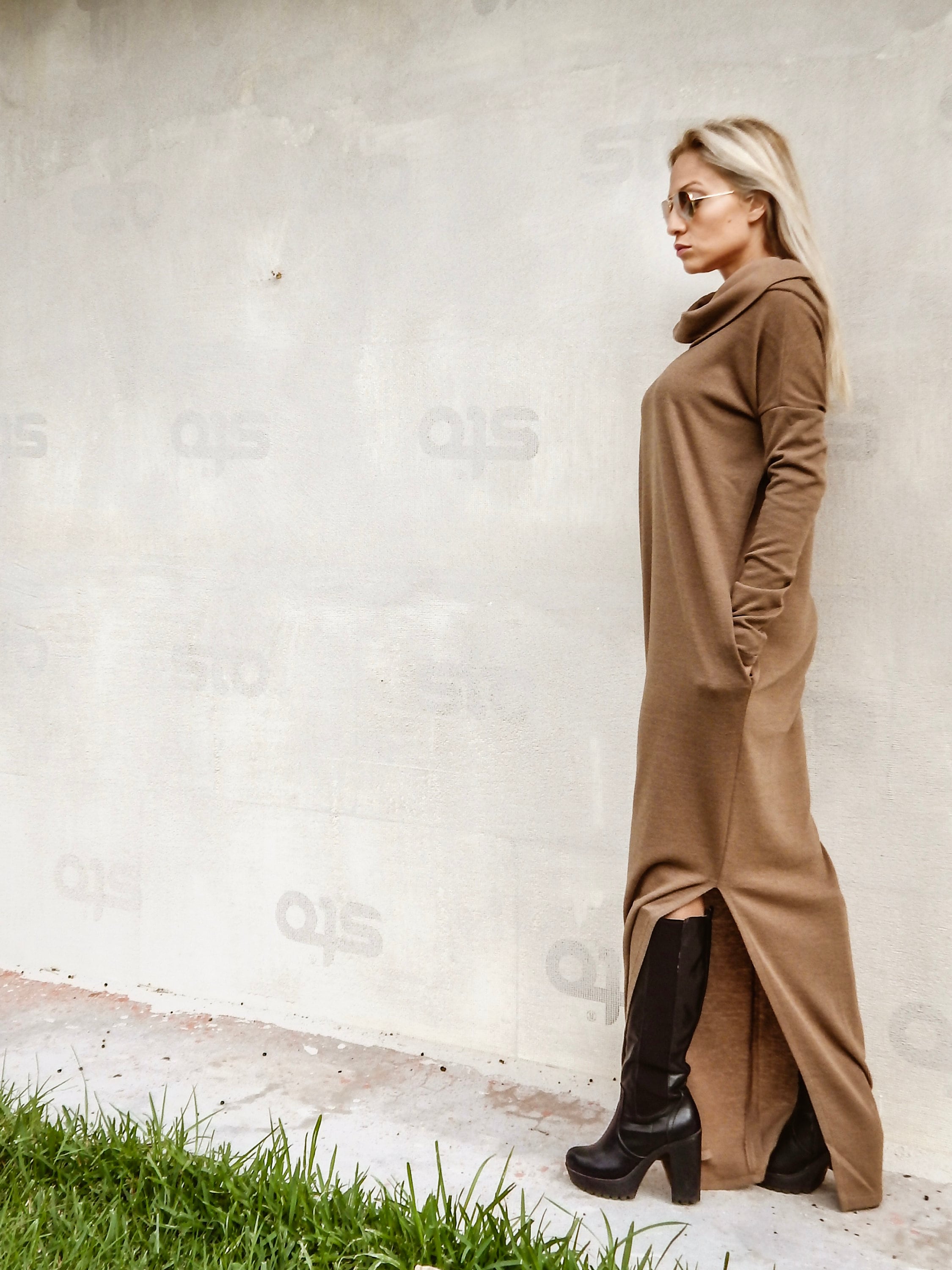 Winter Knit Dress / Maxi Winter Dress / Long Dress for Women / Etsy