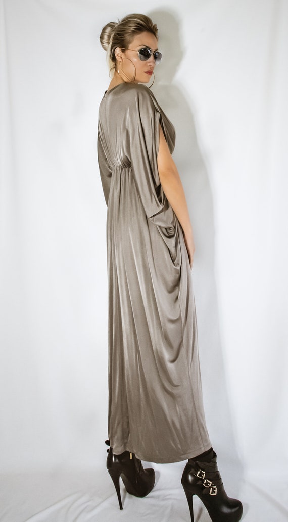 plus jersey maxi dress Handmade Crystal Jersey Maxi Dress, Plus Size Draping Gown