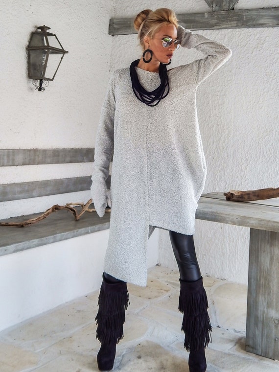 Winter Women Tunic / Women Sweater / Sweater Dress / Warm Wool - Etsy