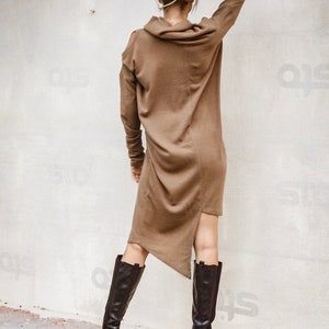 Winter Knit Asymmetric Dress / Oversized Dress /Asymmetric Tunic / Blouse Tunic / Loose Tunic / Plus Size Blouse / Sweater Dress 35281 image 8