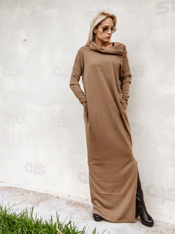 winter maxi dresses with sleeves