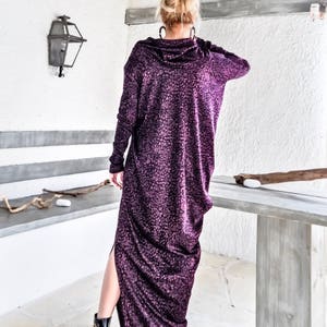 NEW Winter Maxi Dress / Abaya / Print Dress / Leopard Dress / Long Sleeve Dress / Winter Dress / Turtleneck / Plus Size Dress/ #35177