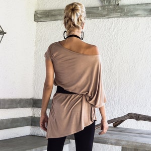 Taupe Top Tunic / Women Top / Women Blouse Tunic / Oversize Tunic / Loose Top / Plus Size Top  / Dress Tunic / Everyday Blouse #35036