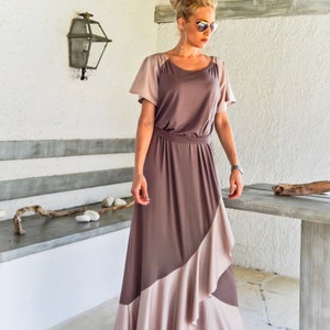 NEW Taupe Maxi Ruffle Dress / Plus Size Dress / Dress with ruffles / Caftan / Kaftan / Summer Dress / Ruffle Dress / Plus Size / 35267 image 4