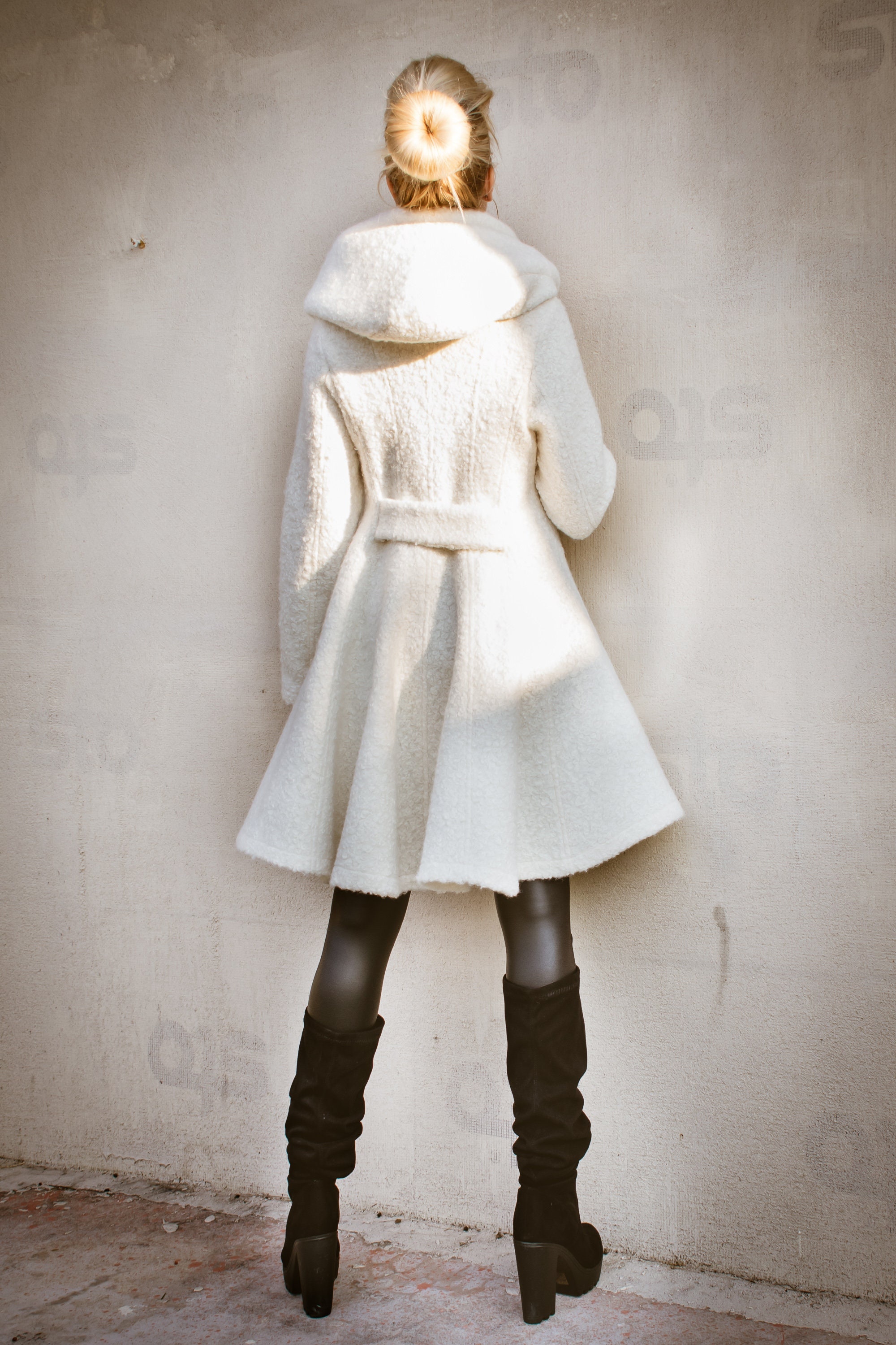 boucle coat plus size