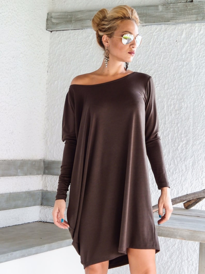 brown plus size tunic