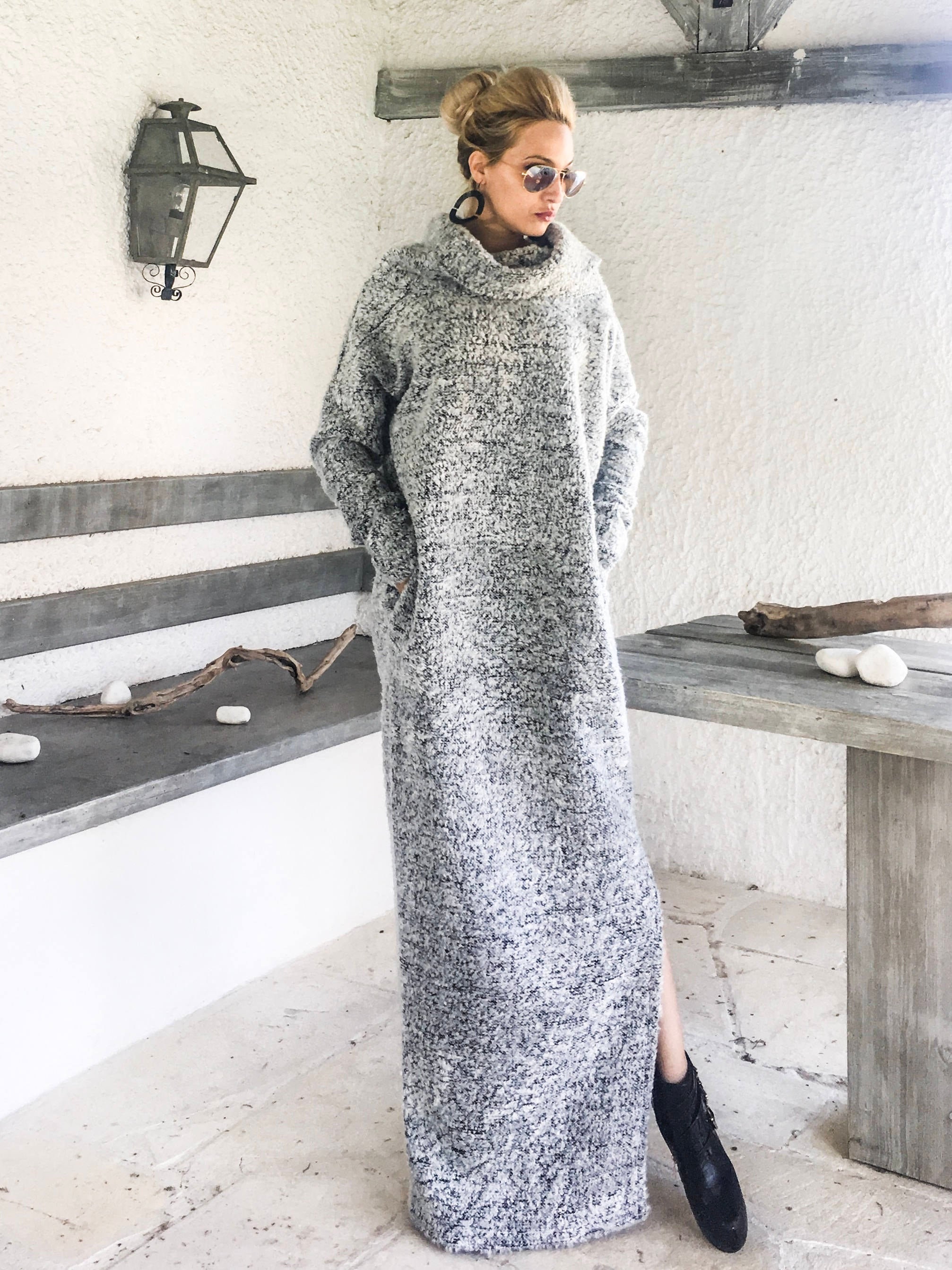 NEW Maxi Sweater Dress / Wool Dress ...