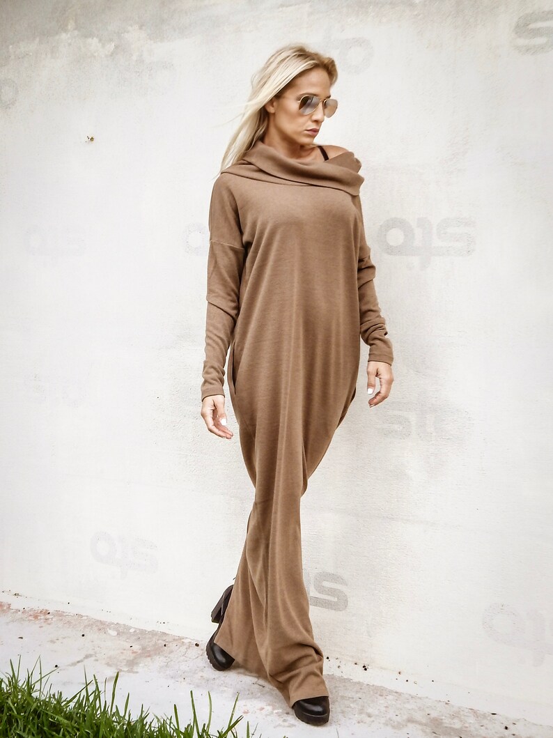 Winter Knit Dress / Maxi Winter Dress / Long Dress for Women / Etsy