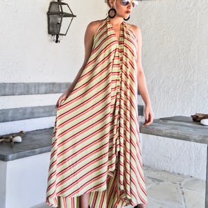 Striped Summer Maxi Dress / Kaftan / Plus Size Dress / Loose Dress / One Size Dress / Open Back Kaftan / Plus Size Maxi / Long Dress 35191 image 1