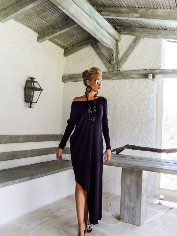 Robe noire ample mi longue sale