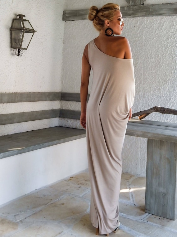 Beige Maxi Dress Kaftan / Summer Maxi 