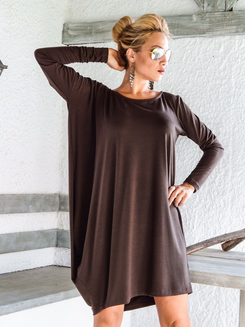 brown plus size tunic
