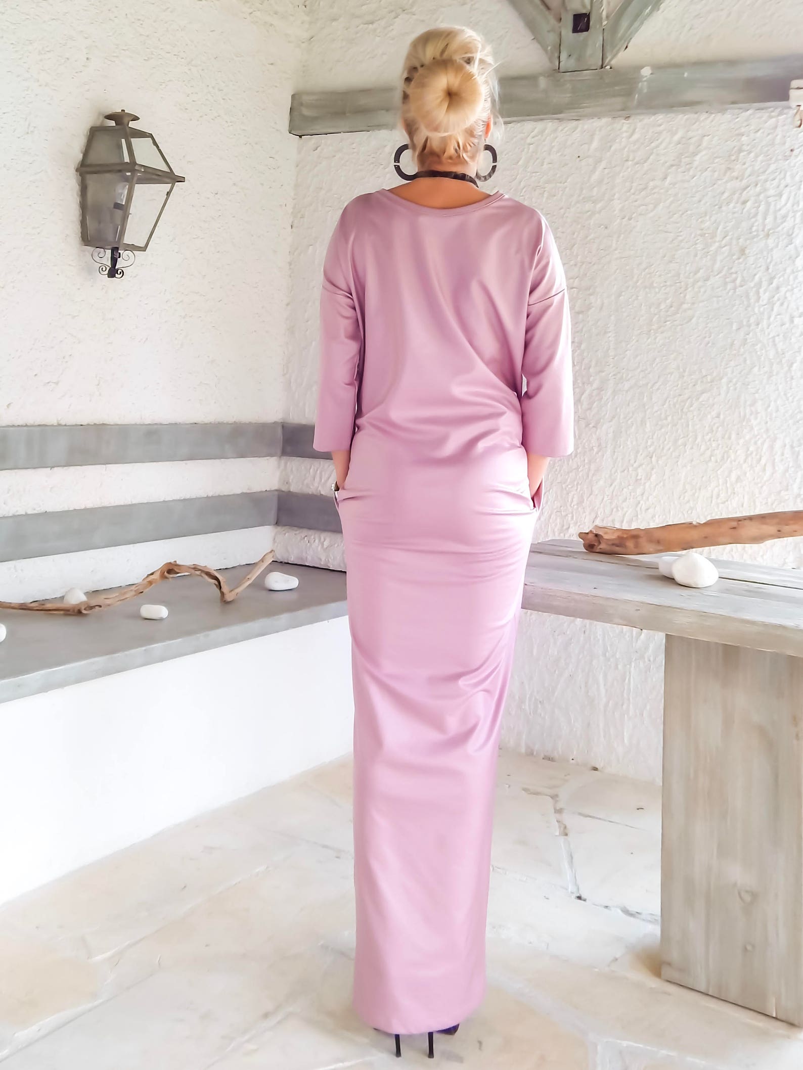 NEW Maxi Dress / Pink Dress / Long Sleeve Maxi Dress / Pink - Etsy