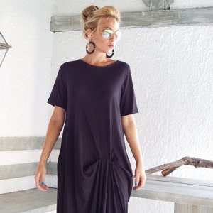 Black Maxi Dress / Black Kaftan / Plus Size Dress / Loose Dress / Black Dress / Maxi Dress with pockets / Plus Size Maxi 35017 image 3