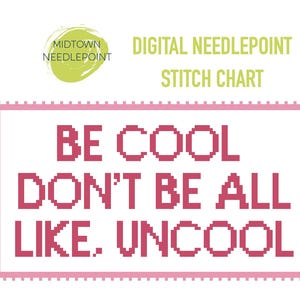 RHONY Countess LuAnn - "Be Cool" - Needlepoint Chart (Digital PDF)