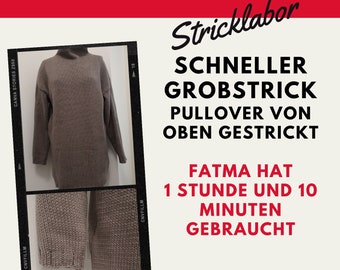 Anleitung für einen schnellen Pullover auf deinem Grobstricker