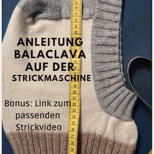 Balaclava instructions for the knitting machine