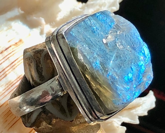 Large 3/4" Rough Blue Fiery Labradorite Gemstone … - image 1