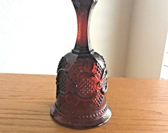 Vintage Decorative Bell Cape Cod Ruby Red Glass by AVON
