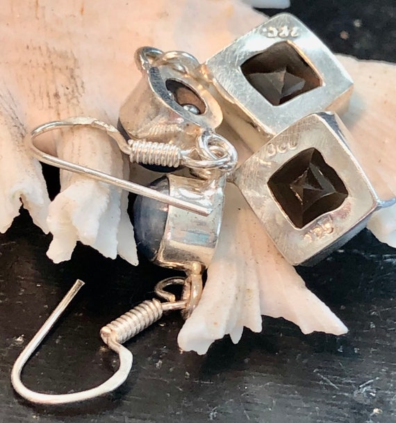 Natural Smoky Topaz and Kyanite Gemstone Earrings… - image 4