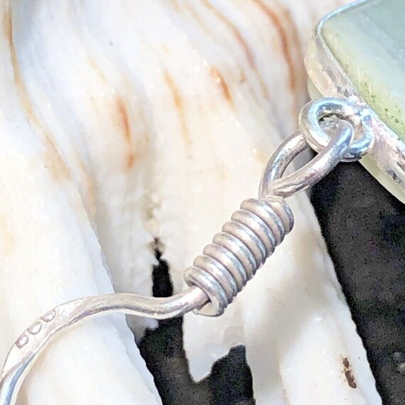 Natural Larsonite Earrings Rectangle Dangle Drop … - image 5