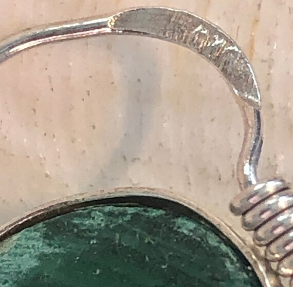 Natural Malachite Gemstone Drop Dangle Earrings O… - image 5
