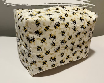 Bee honey bee box pouch pencil case makeup bag toiletry bag