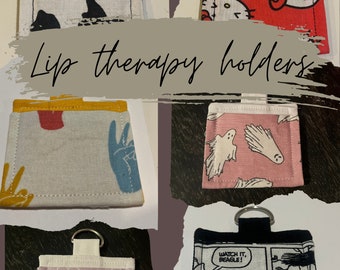 Lip therapy smooth lips chapstick holder for backpack book bag purse keychain car keys lanyard