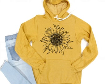 hoodie with sunflower