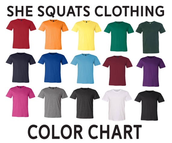Active Life Shirt Color Chart