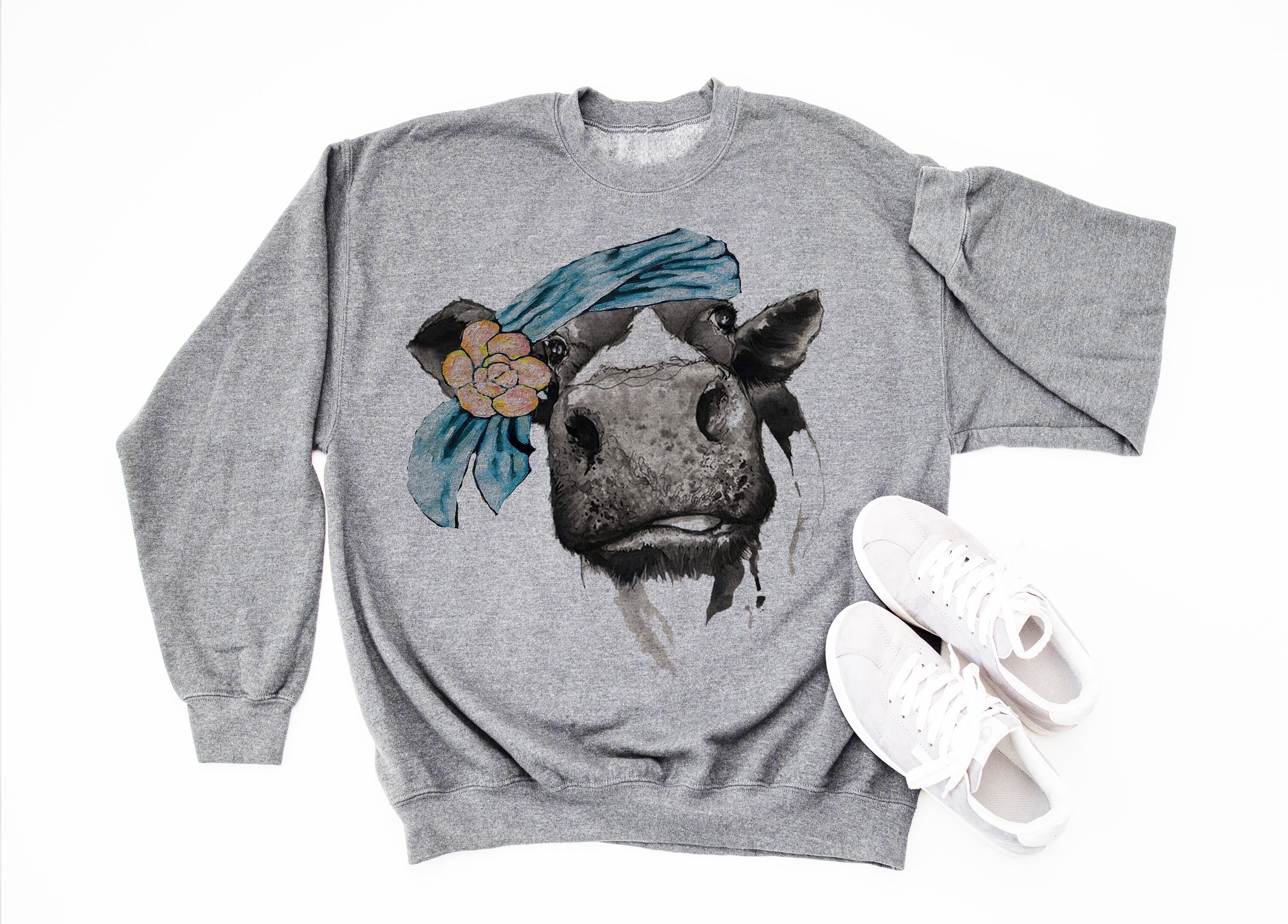 Sweaters for mom gifts for wife cow sweatshirt hoodies | Etsy