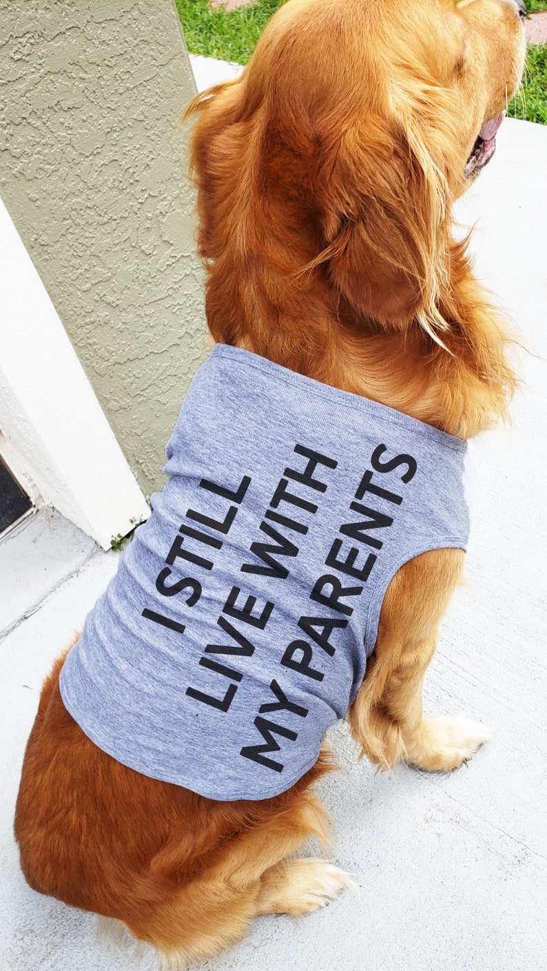 i still live with my parents shirt dog