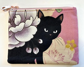 Mauveulous Black Cat Zipper Pouch