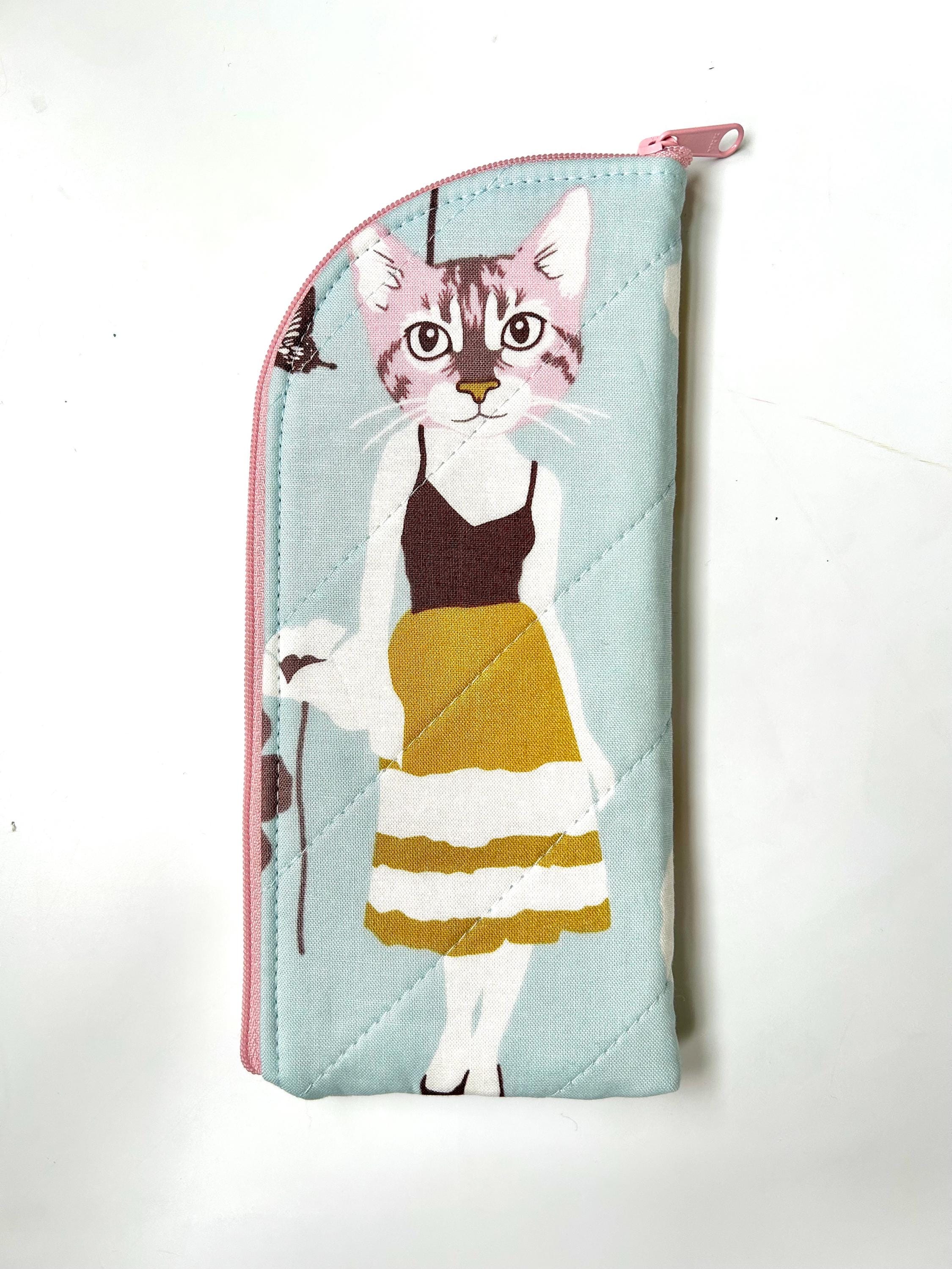 Cool Cats Zippered Glasses Case