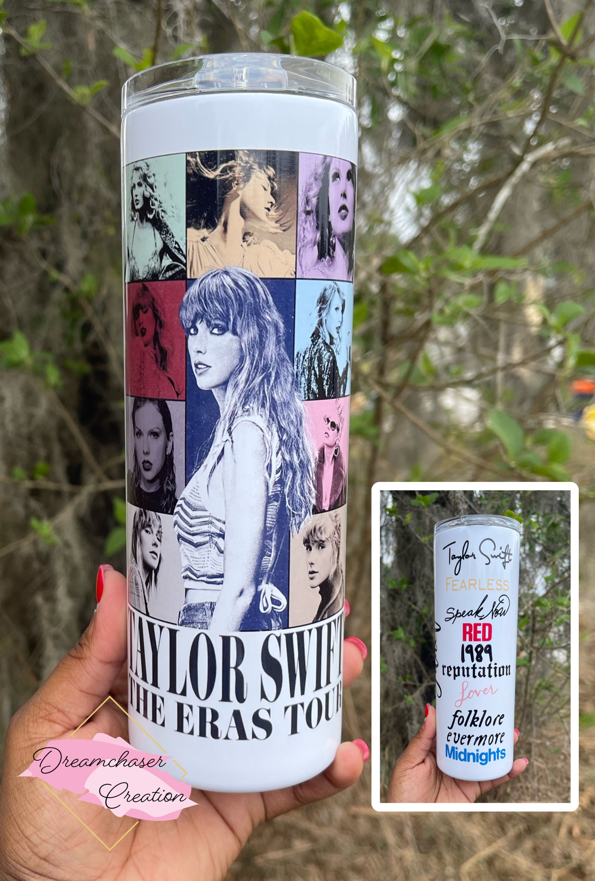 Taylor Swift Tumbler 5 Logos 40oz Tumbler With Handle and Straw 40oz Tumbler  With Handle. TS Eras Tour Red 22-midnight Albums. 