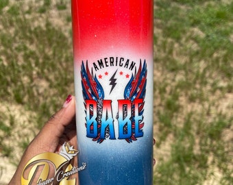 American Babe Skinny Glitter Tumbler