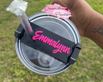 Personalized Tumbler Topper, Acrylic Name Plate, Tumbler Tag