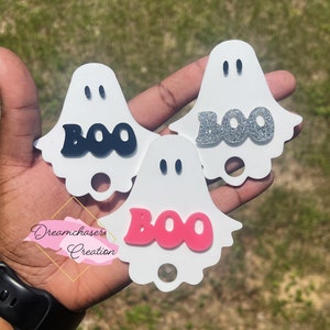 Ghost Topper, Boo Tumbler Topper, Acrylic Name Plate, Tumbler Tag