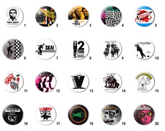 Ska (A) Pins Buttons (1.25 inch / 32mm)