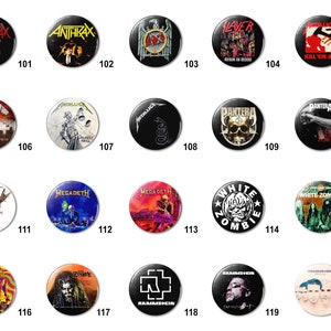 Heavy Metal / Hard Rock (F) Pins Buttons (1.25 inch / 32mm)
