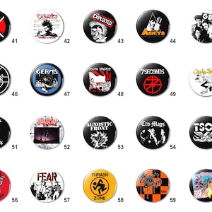 Punk Rock Hardcore (C) Pins Buttons (1.25 inch / 32mm)