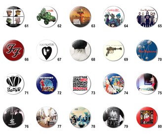 90's - 2K Indie Alt Rock (D) Pins Buttons (1.25 inch / 32mm)