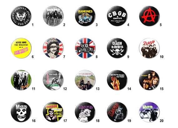 Punk Rock Hardcore (A) Pins Buttons (1.25 inch / 32mm)